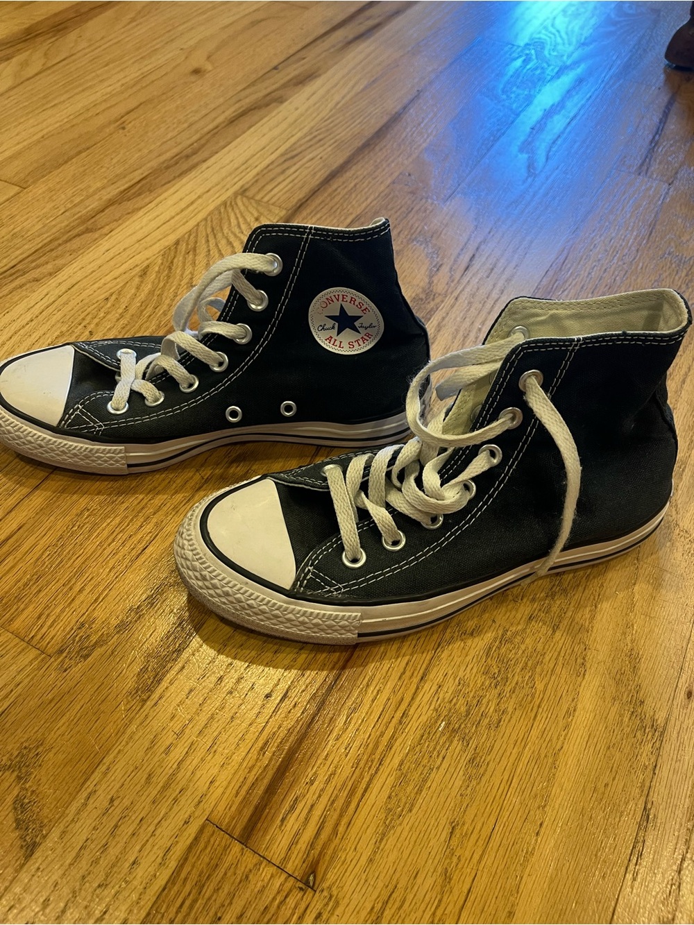Converse Black High Top Sneakers, women’s size 6